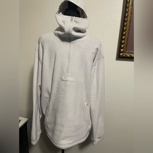 Supreme Polartec Facemask Half Zip Pullover Gray Size Large Mens